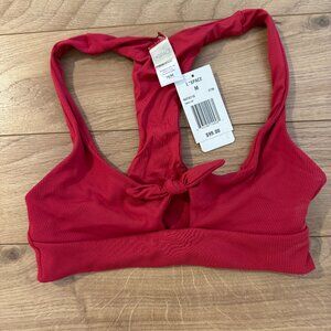 NWT L*Space Tara Racerback Ribbed Bikini Top and Bottom | Strawberry | Medium